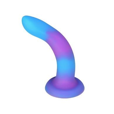 Фалоімітатор що світиться в темряві ADDICTION Rave 8 Dildo Blue Purple SO6851 фото