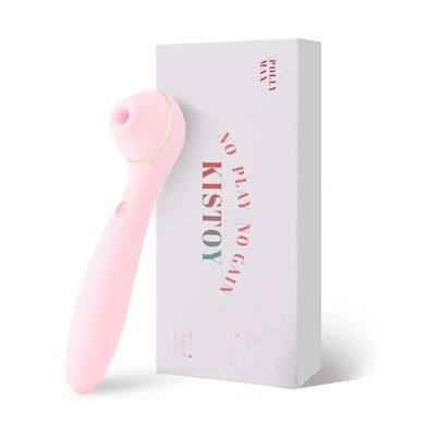 Вакуумний симулятор з вібратором KISSTOY Polly Max Pink SO9558 фото