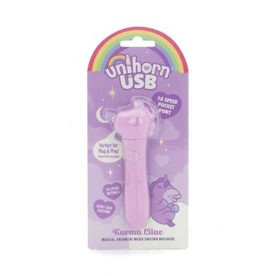 Вібратор-єдиноріжка Unihorn USB Bullet - Karma Lilac, віброкуля, USB-зарядка SX2868 фото