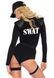(SALE) Костюм еротичних спецсил Leg Avenue SWAT Team Babe XS, боді, пояс, підв&rsquo;язки, рація, кепка