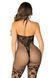 Бодістокінг Leg Avenue Seamless Net and Lace Lingerie Jumpsuit One Size, Black