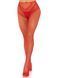 Панчохи Leg Avenue Crotchless Net Tights with Heart Backseam Red One Size