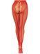 Панчохи Leg Avenue Crotchless Net Tights with Heart Backseam Red One Size