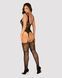 Бодістокінг Obsessive Bodystocking F237 S/M/L, рослинне плетіння, імітація панчіх