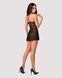 Эротический кружевной комплект с сеточкой Obsessive 838-BAB-1 babydoll & thong black XXL, черный