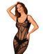 Эротическое прозрачное платье миди из стрейча Obsessive S/M/L черное
