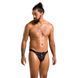 Чоловічі сліпи на шнурівці Passion 044 SLIP BEN L/XL Black, екошкіра, люверси
