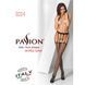 Эротические колготки-бодистокинг Passion S004 black, имитация высоких чулок и тоненького пояска
