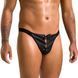 Чоловічі сліпи на шнурівці Passion 044 SLIP BEN L/XL Black, екошкіра, люверси