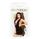 Мини-платье Penthouse - Heart Rob Black S/M, хомут, глубокое декольте, миниатюрные стринги