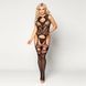 Сетчатый бодистокинг с имитацией чулок "Анна" Black One Size