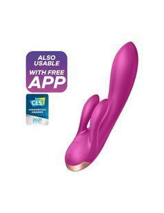 Смарт вібратор кролик Satisfyer Double Flex рожевий SO6093 фото