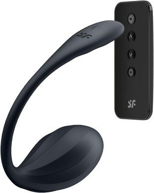 Виброяйцо Satisfyer Ribbed Petal Connect App Black SX1221 фото