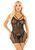Бодістокінг плаття Leg Avenue Heart Net Mini Dress One Size Black