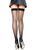 Чулки-сетка со швом Leg Avenue Backseam Thigh Highs Black, one size