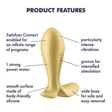 Анальная пробка с вибрацией Satisfyer Intensity Plug Gold SO8627 фото
