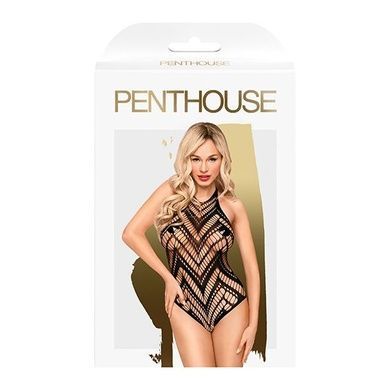 Боди с геометрическим орнаментом Penthouse - Go Hotter Black XL