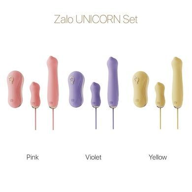Набір Zalo UNICORN Set Yellow (віброяйце, пульсатор, вакуумний стимулятор) SO6689 фото