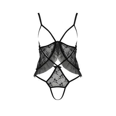 Боди монокини с открытой грудью Passion JUSTINA BODY S/M, black