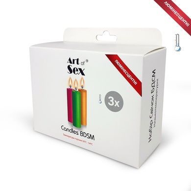 Набір воскових свічок для БДСМ Art of Sex 10 см (3 шт) SO5961 фото