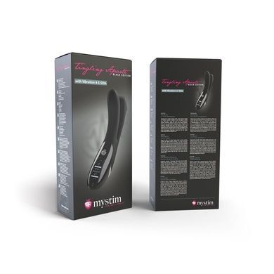 Вібратор подвійний з електростимуляцією Mystim Tingling Aparte eStim Black SO2989 фото
