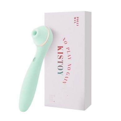 Вакуумний симулятор з вібратором KISSTOY Polly Max Cyan SO9559 фото