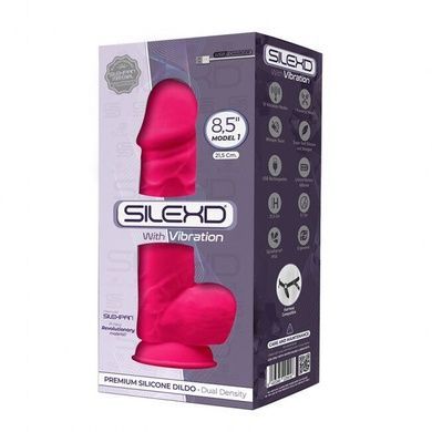 Фалоімітатор з вібрацією SilexD Norman Vibro Pink size 8,5 SO5017 фото