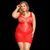 Сексуальна сітчаста сукня JSY &laquo;Пристрасна Евелін&raquo; Plus Size, Red, мереживо, відкрита спинка