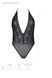 Боди Passion DROSERA BODY black, S/M, высокие вырезы, верх на завязках