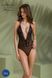 Боди Passion DROSERA BODY black, S/M, высокие вырезы, верх на завязках