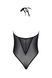 Боди Passion DROSERA BODY black, S/M, высокие вырезы, верх на завязках