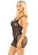 Бодістокінг плаття Leg Avenue Heart Net Mini Dress One Size Black