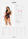 Полупрозрачный набор с украшениями Obsessive Ivannes top & thong L/XL, черный, топ и танга
