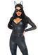 Эротический костюм супергероя-кошечки Leg Avenue Wicked Kitty S, комбинезон, пояс, маска, ушки