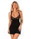 Пеньюар беби-долл с кружевом на груди Obsessive Donna Dream babydoll XS/S Black, стринги