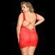 Сексуальна сітчаста сукня JSY &laquo;Пристрасна Евелін&raquo; Plus Size, Red, мереживо, відкрита спинка