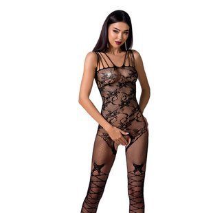 Ажурний бодістокінг з інтимними вирізами Passion BS076 black One size
