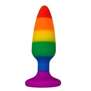 Анальна пробка Wooomy Hiperloo Silicone Rainbow Plug L SO7434 фото