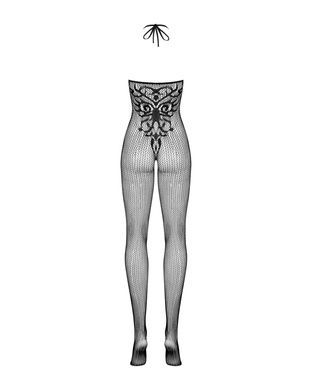 Бодістокінг Obsessive Bodystocking G308 S/M/L, халтер, декор у вигляді татуювання