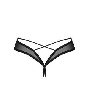Прозрачные сексуальные женские трусики с доступом Obsessive Roxelia M/L черные