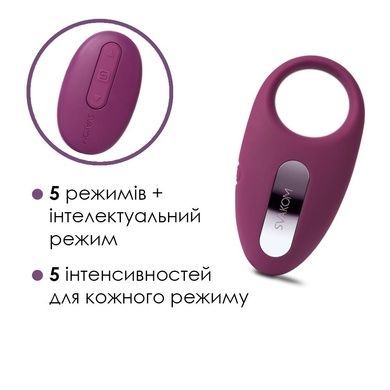 Ерекційне кільце з вібрацією Svakom Winni Violet SO4844 фото