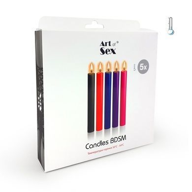 Набір воскових свічок для БДСМ Art of Sex 16 см (5 шт) SO5962 фото