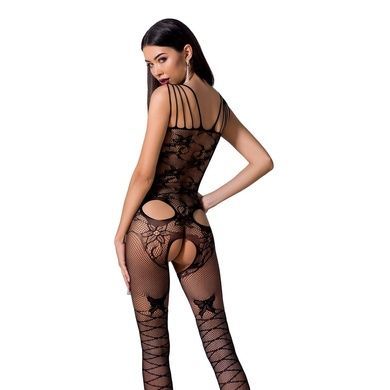 Ажурный бодистокинг с интимными вырезами Passion BS076 black One size