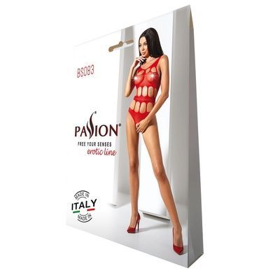 Сексуальний боді з вирізами Passion BS083 red One size