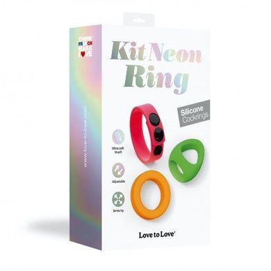Набор эрекционных колец Love to Love NEON RING KIT SO5082 фото