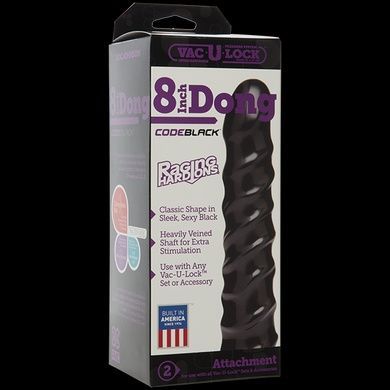 Дилдо Doc Johnson CodeBlack 8 Inch Raging Vac-U-Lock диаметр 3,8 см SO2797 фото