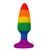 Анальна пробка Wooomy Hiperloo Silicone Rainbow Plug L SO7434 фото