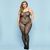 Відвертий бодістокінг JSY &laquo;Фатальна Скарлет&raquo; Plus Size, Black, імітація боді, мереживо, доступ