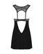 Пеньюар бебі-дол з мереживом на грудях Obsessive Donna Dream babydoll M/L Black, стрінги