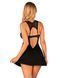 Пеньюар бебі-дол з мереживом на грудях Obsessive Donna Dream babydoll M/L Black, стрінги